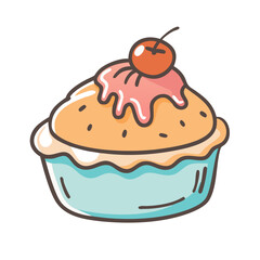 dessert icon, dessert vector illustration-simple illustration of dessert, perfect for dessert logos and icons