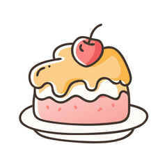 dessert icon, dessert vector illustration-simple illustration of dessert, perfect for dessert logos and icons