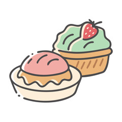 dessert icon, dessert vector illustration-simple illustration of dessert, perfect for dessert logos and icons
