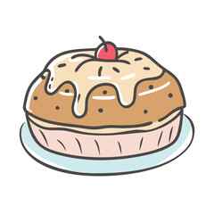 dessert icon, dessert vector illustration-simple illustration of dessert, perfect for dessert logos and icons