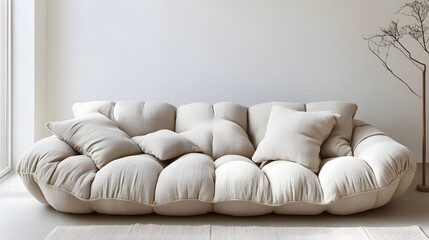 Contemporary sectional sofa in a modern living room.