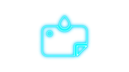 Neon tarp droplet glow with transparent background