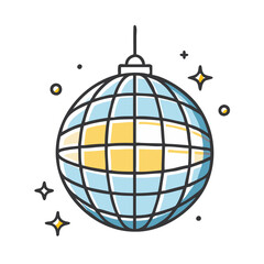 disco ball icon, disco ball vector illustration-simple illustration of disco ball, perfect for disco ball logos and icons