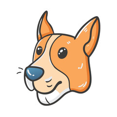 dog head icon, dog head vector illustration-simple illustration of dog head, perfect for dog head logos and icons