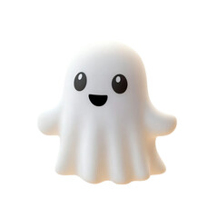 Obraz premium A cute ghost clip art, isolated on a transparent background Png file format