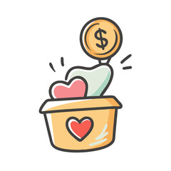 donation icon, donation vector illustration-simple illustration of donation, perfect for donation logos and icons