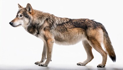 Fototapeta premium wolf photo white background