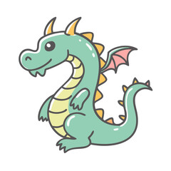 dragon icon, dragon vector illustration-simple illustration of dragon, perfect for dragon logos and icons