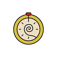 Soul Compass Icon with Chakra Symbol, Spiritual Guidance.