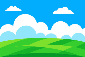 Obraz premium landscape with clouds and sun