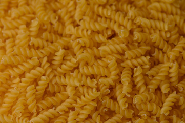 Clean Full Frame of Dry Fusilli Pasta Background