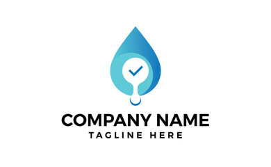Water service logo design template. Editable art and illustration.
