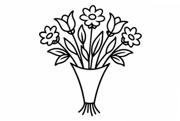 bouquet of flowers in vase