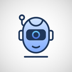 Obraz premium AI assistant icon, Robot icon vector illustration