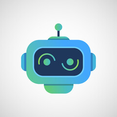 Fototapeta premium AI assistant icon, Robot icon vector illustration