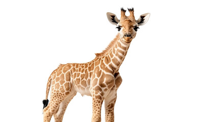 Fototapeta premium Full body giraffe image on white background