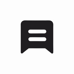 Simple Black Chat Icon, Dialogue Box, Message Symbol
