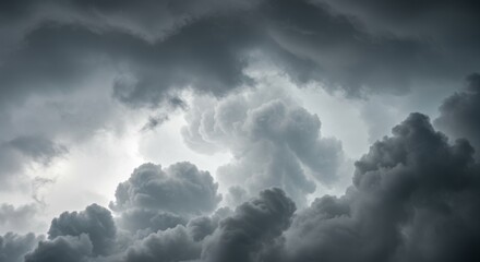 Dramatic storm clouds gather in the sky creating a moody atmosphere