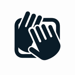 Two Hands Clapping Icon, Applause Symbol, Success Gesture