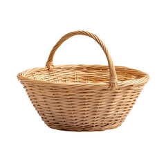 Obraz premium Wicker basket, isolated on a transparent background Png file format