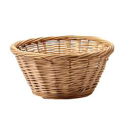 Fototapeta premium Wicker basket, isolated on a transparent background Png file format