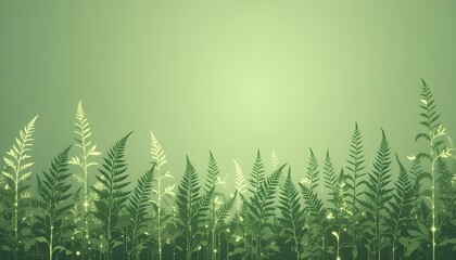 Simple pine forest silhouette on green background | Minimalist nature illustration, forest tree line art, pine trees silhouette, green woodland background, eco concept design, simple nature art