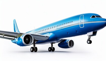 Obraz premium blue air plane isolated on a white background