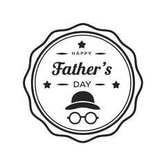Obraz premium Happy father's day badge design retro style
