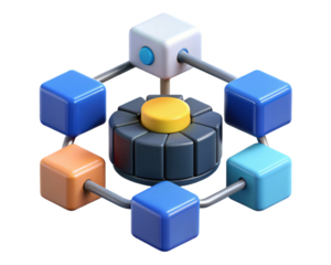 3d machine learning process diagram on transferring background