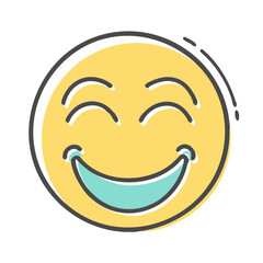 face smile icon, face smile vector illustration-simple illustration of face smile, perfect for face smile logos and icons