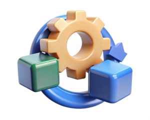 3d software update process concept