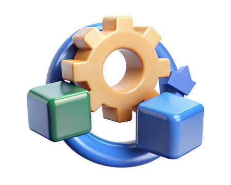 3d software update process concept