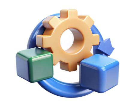 3d software update process concept