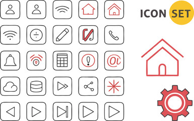 set of icons for web