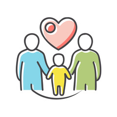 family life icon, family life vector illustration-simple illustration of family life, perfect for family life logos and icons