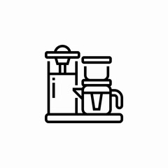 drip coffee maker icon sign vector