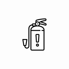fire extinguisher icon sign vector