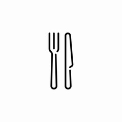 fork and knife icon sign vector