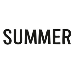 Bold black summer word art graphic design