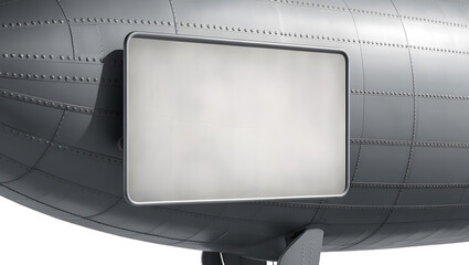 Airship display action industrial setting 3d model modern environment close-up view design concept