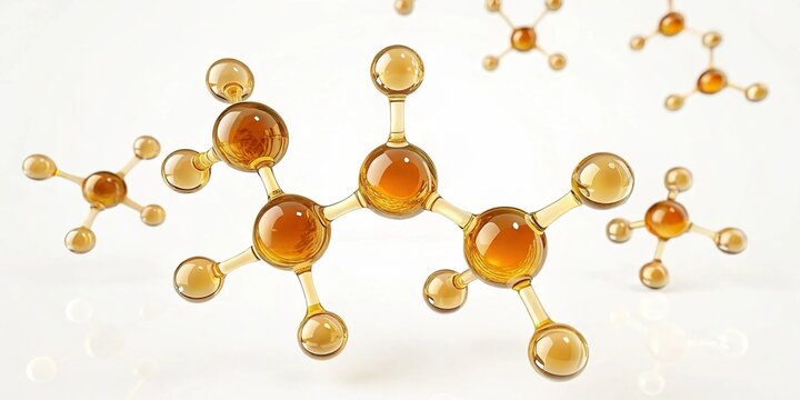 Elegant Molecular Aesthetics - 3D visualization of beta carotene molecule, showcasing its structure and composition in a visually engaging format.