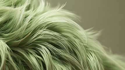 Obraz premium soft green plant hair detail