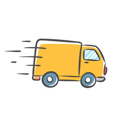 fast delivery truck icon, fast delivery truck vector illustration-simple illustration of fast delivery truck, perfect for fast delivery truck logos and icons