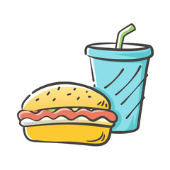 fast food icon, fast food vector illustration-simple illustration of fast food, perfect for fast food logos and icons
