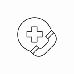 Obraz premium medical helpline symbol icon sign vector