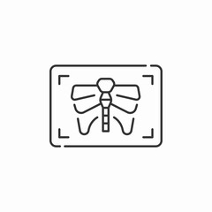 medical xray image icon sign vector