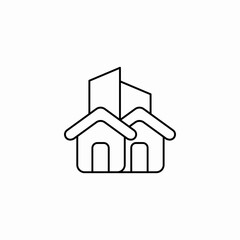 modern houses icon sign vector