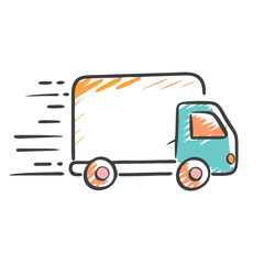 fast shipping delivery truck icon, fast shipping delivery truck vector illustration-simple illustration of fast shipping delivery truck, perfect for fast shipping delivery truck logos and icons