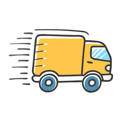 fast shipping delivery truck icon, fast shipping delivery truck vector illustration-simple illustration of fast shipping delivery truck, perfect for fast shipping delivery truck logos and icons