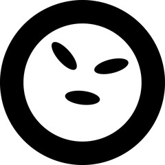 Fototapeta premium Emoticon big face flat design style, isolated on transparent background